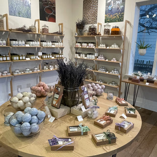 Photo of displays at Island Thyme store in Eastsound WA