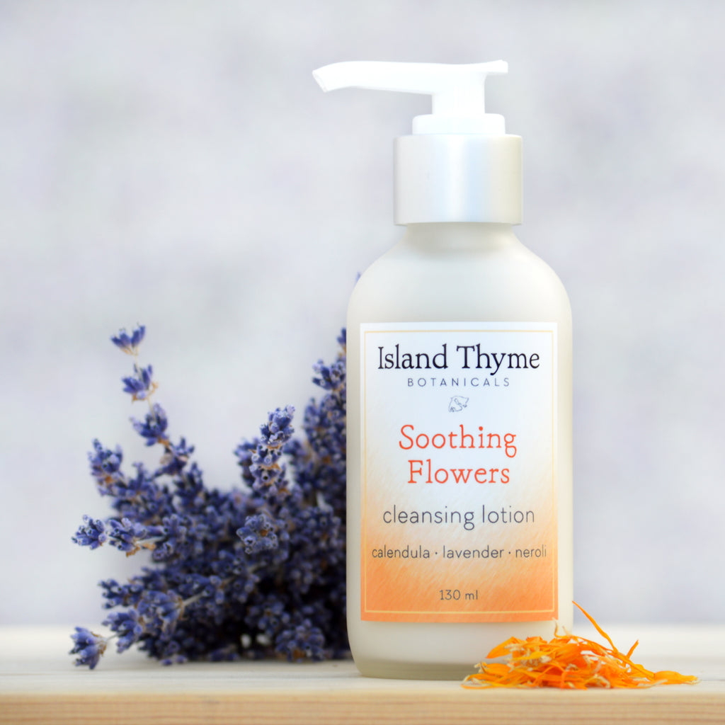 lavender and cotton flower lotion Soothing Flowers Facial Cleanser